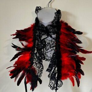 Feather boa high end Gothic fashion
